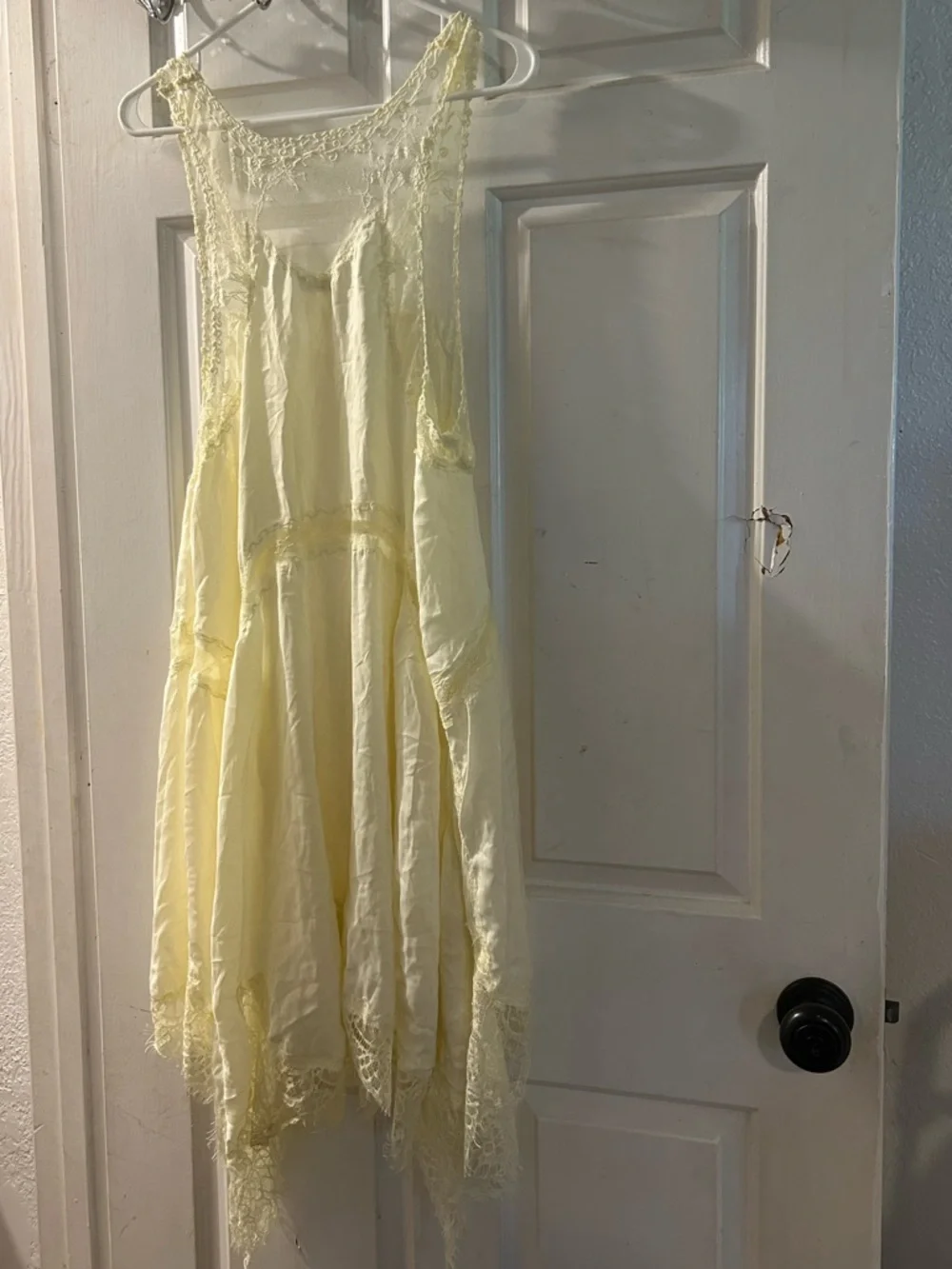 Free People Pale Yellow Lace Slip Dress - Picture 3 of 3